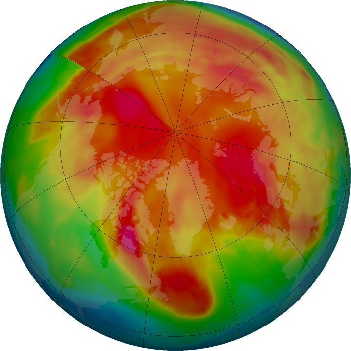 Arctic ozone map for 11 February 2009